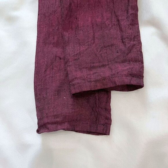 SOUTH STREET LINEN PLUM PURPLE LINEN TUNIC BUTTON DOWN SHIRT - S - Picture 9 of 11